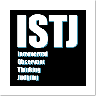 ISTJ The Logistician MBTI types 9B Myers Briggs personality Posters and Art